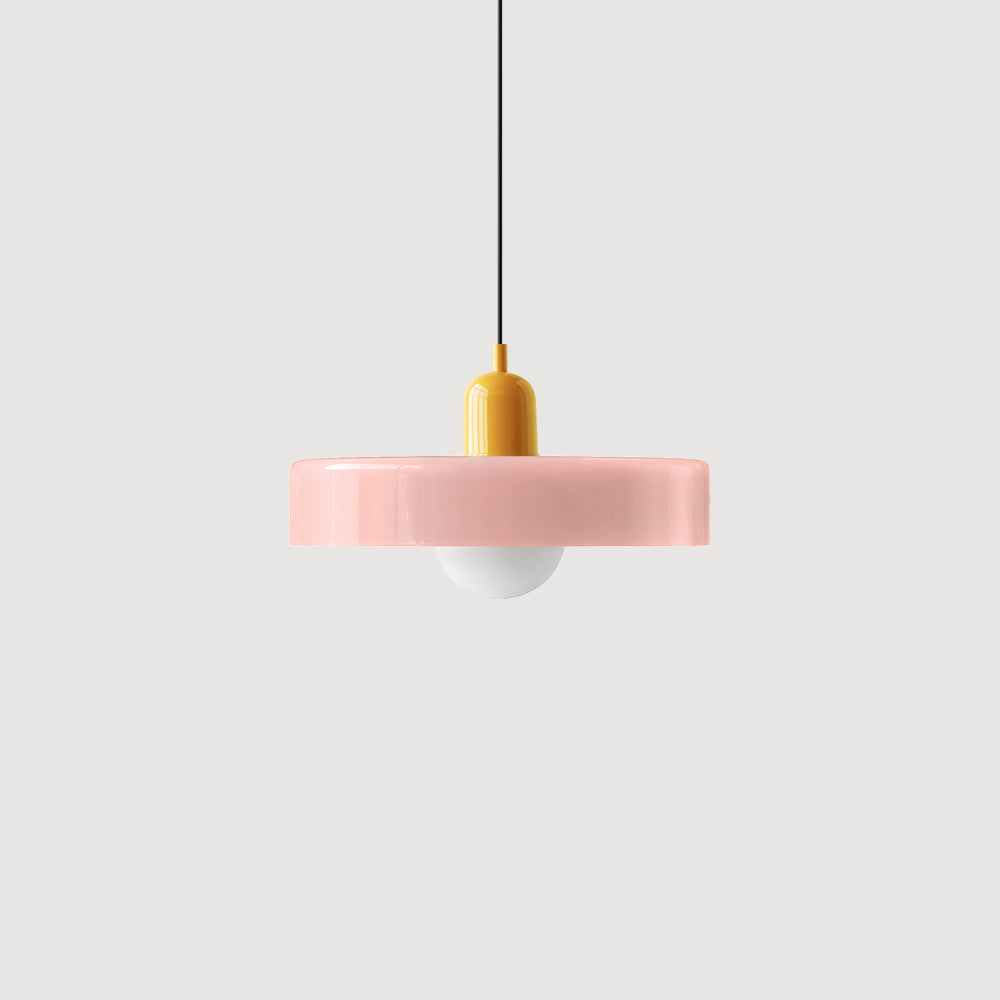 Colorful Bauhaus Glass Pendant