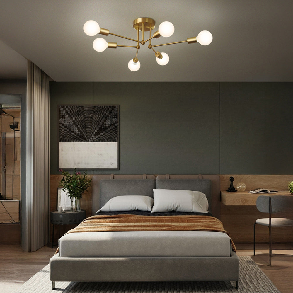 Gold Cluster Iron Ceiling Light