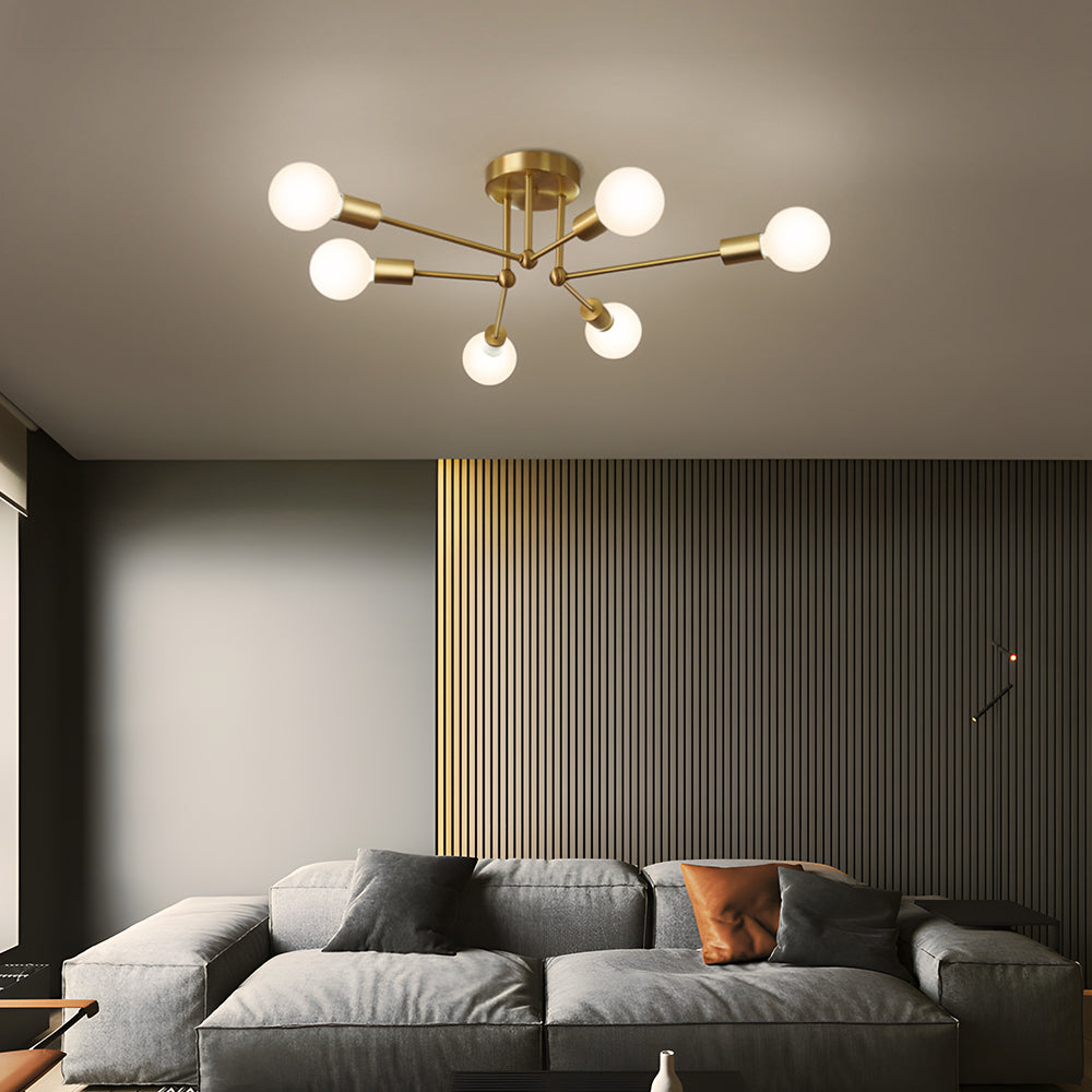 Gold Cluster Iron Ceiling Light