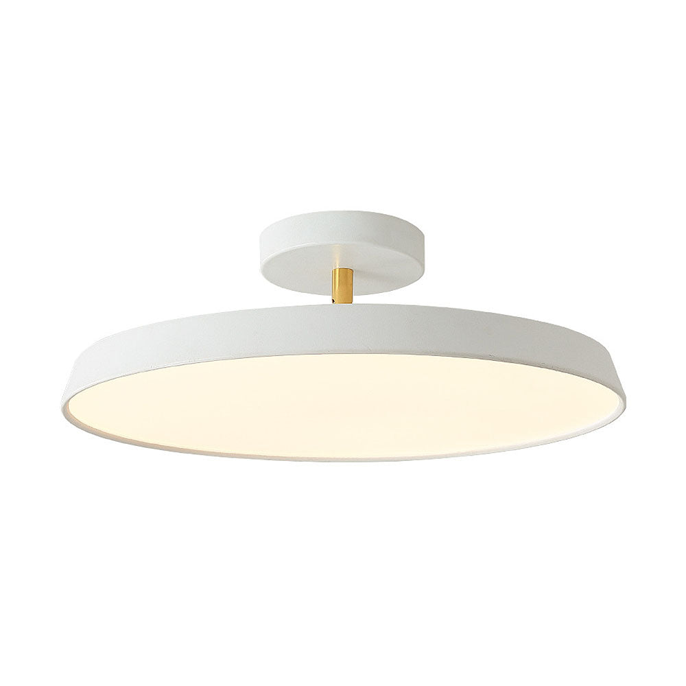 White Semi-Flush LED Light