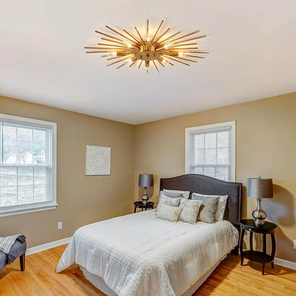 Metallic Spider Arm Ceiling Light