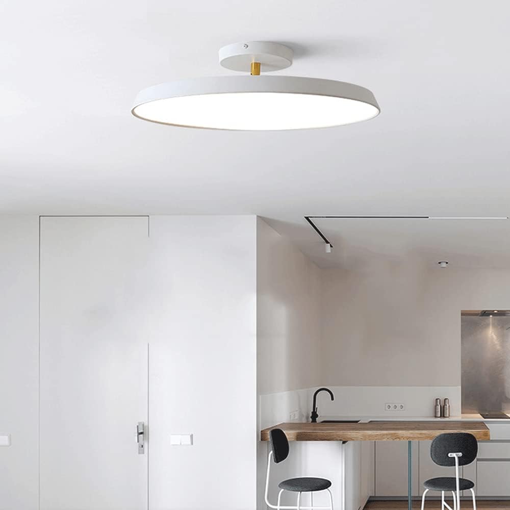 White Semi-Flush LED Light