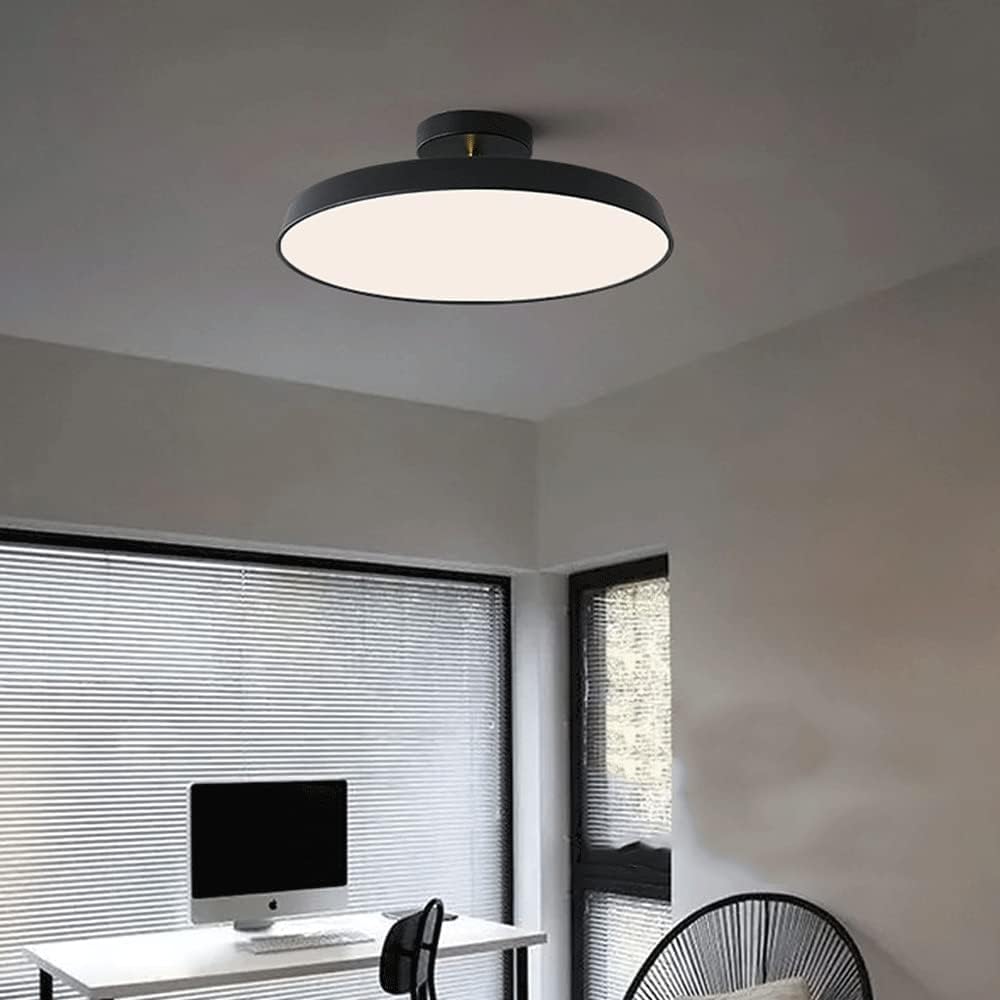 White Semi-Flush LED Light