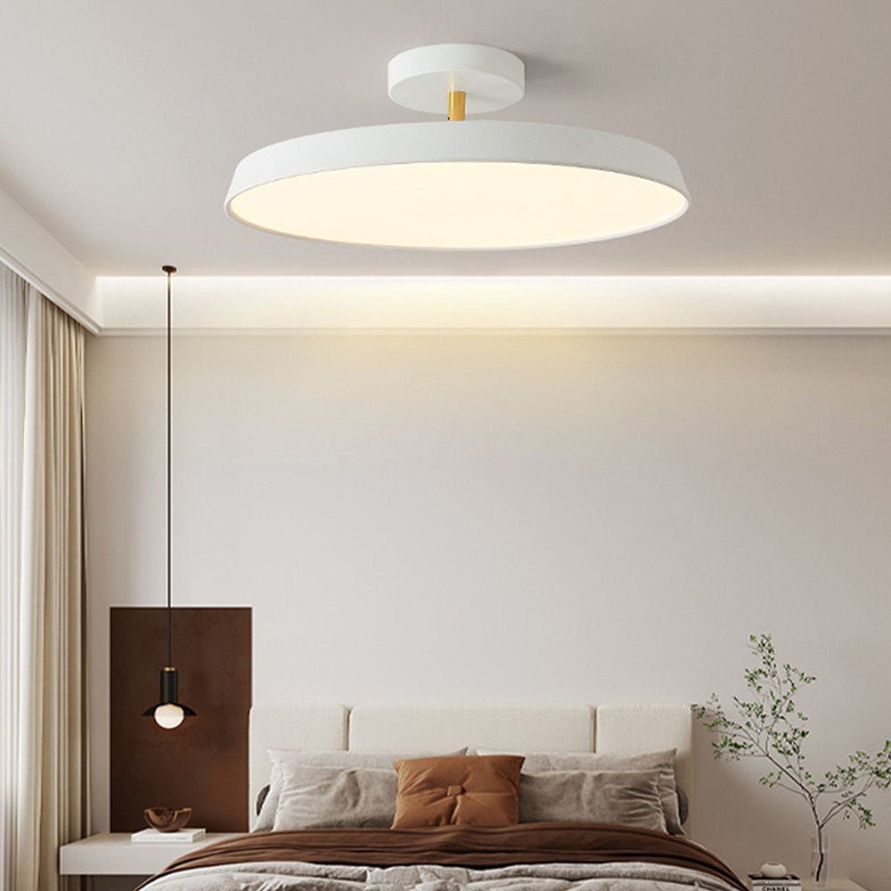 White Semi-Flush LED Light