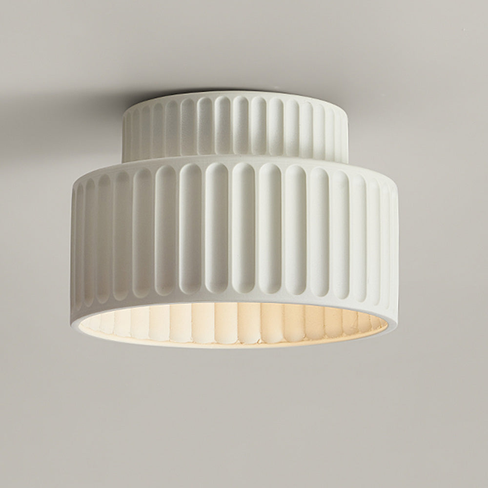 Vintage Fabric Drum Ceiling Lamp