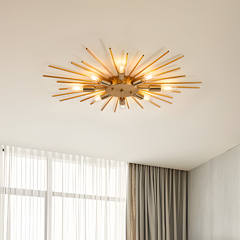 Metallic Spider Arm Ceiling Light