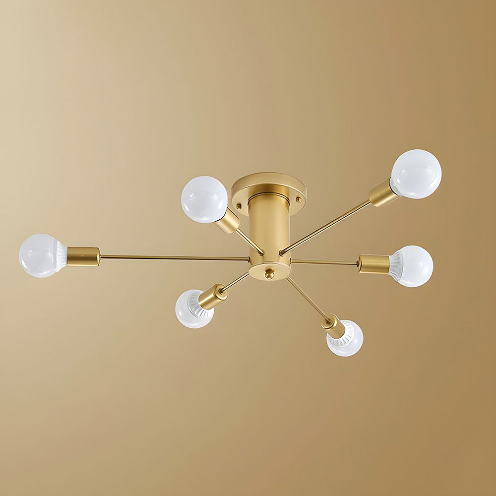 Gold Iron Bedroom Chandelier