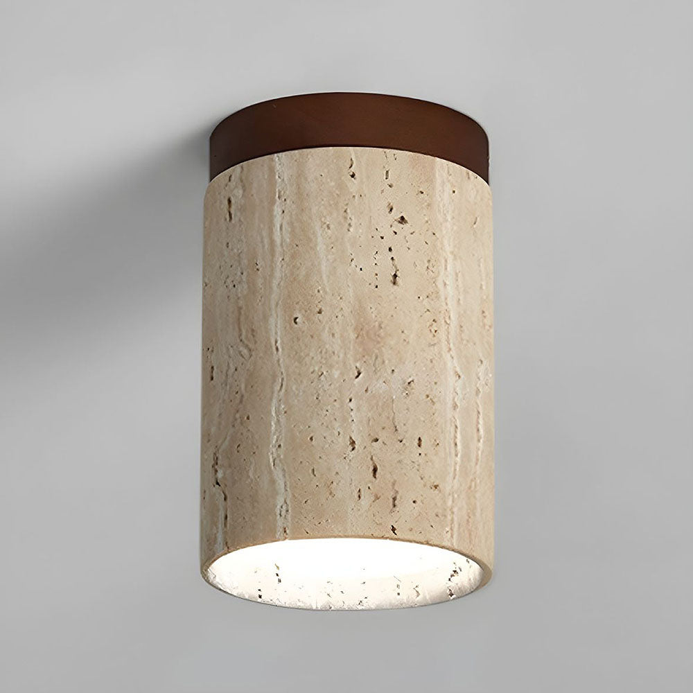 Cylindrical Wood Ceiling Light