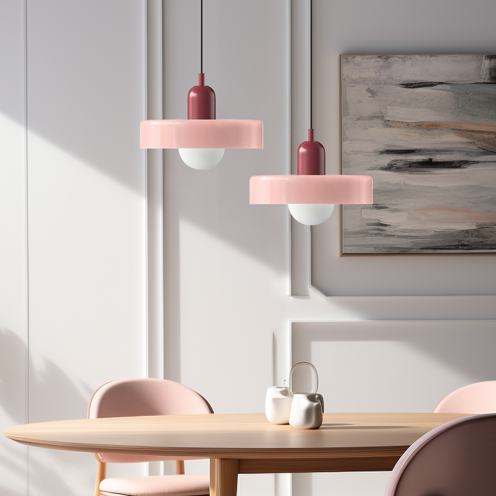 Colorful Bauhaus Glass Pendant