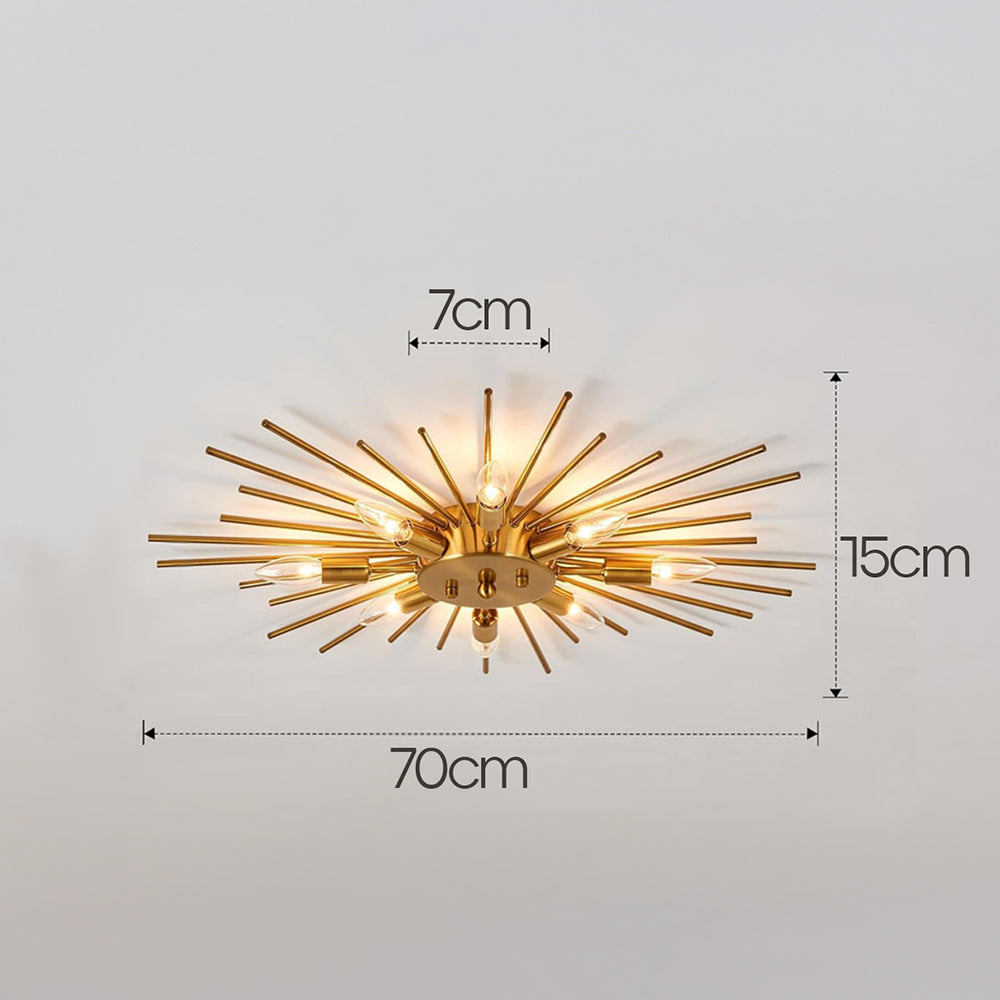 Metallic Spider Arm Ceiling Light