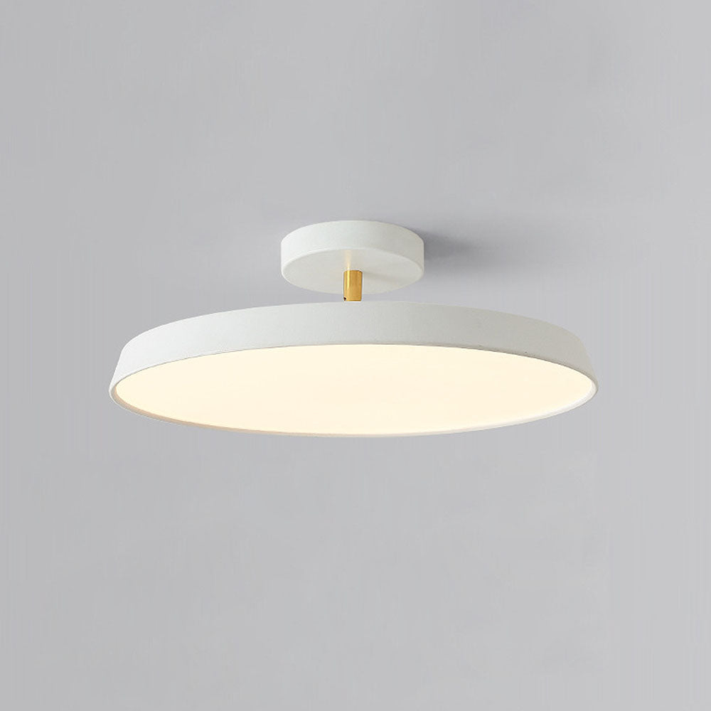 White Semi-Flush LED Light