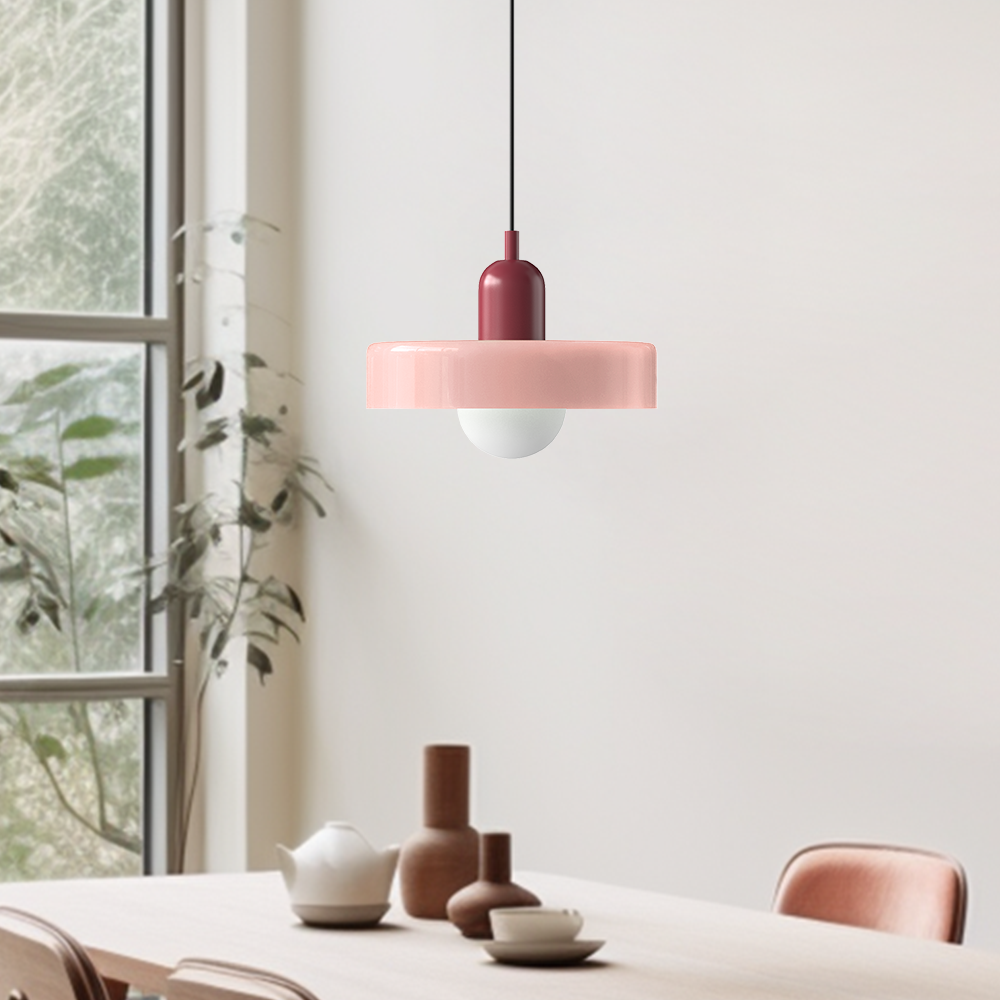 Colorful Bauhaus Glass Pendant