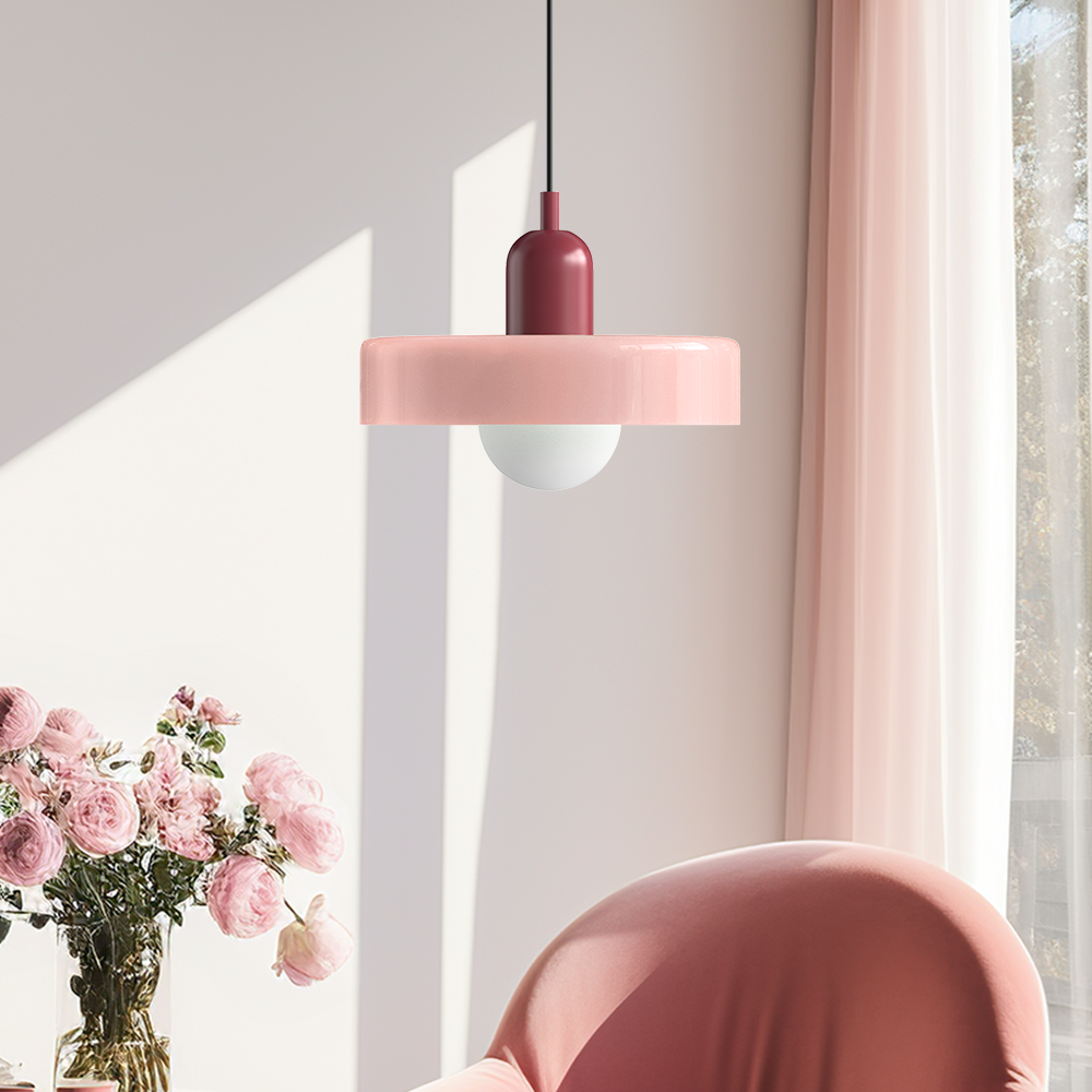 Colorful Bauhaus Glass Pendant