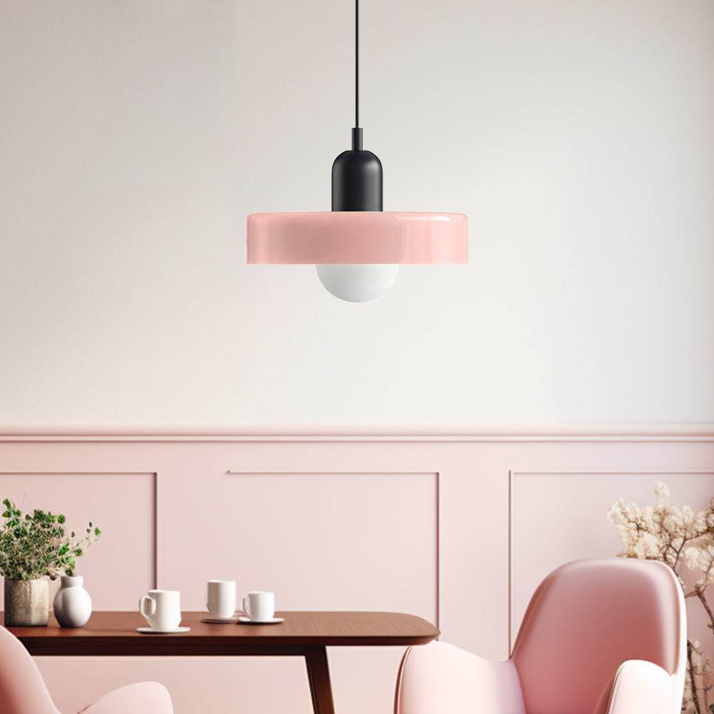 Colorful Bauhaus Glass Pendant