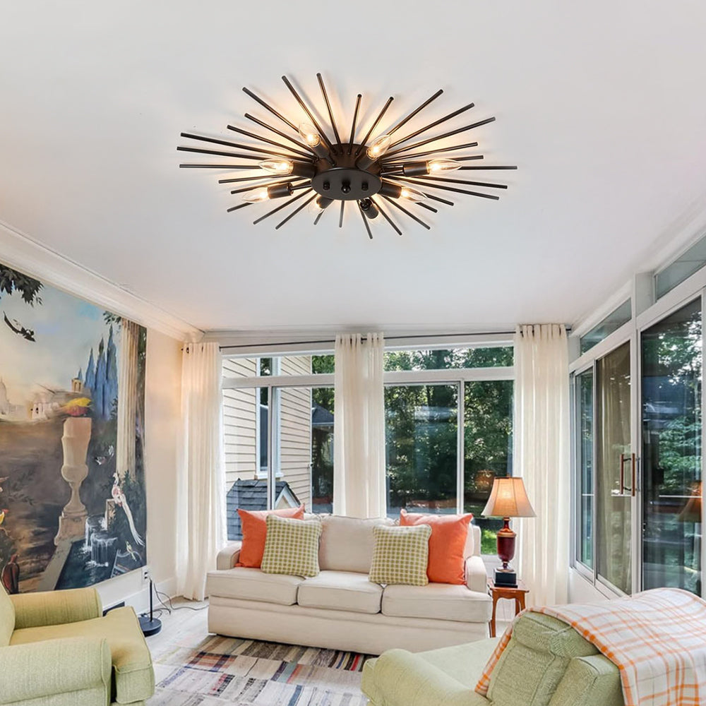 Metallic Spider Arm Ceiling Light