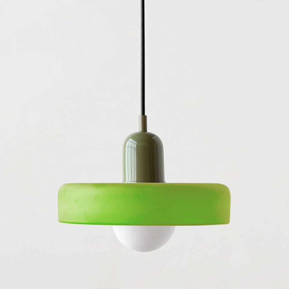 Colorful Bauhaus Glass Pendant