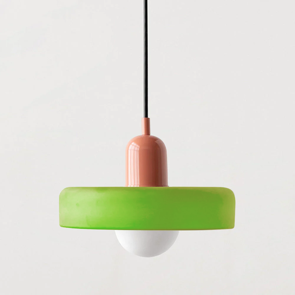 Colorful Bauhaus Glass Pendant