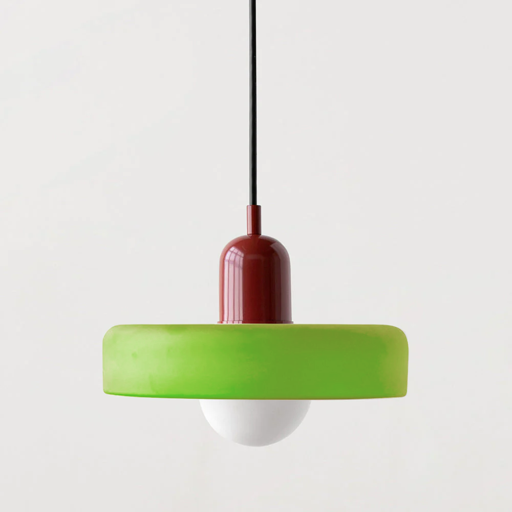 Colorful Bauhaus Glass Pendant