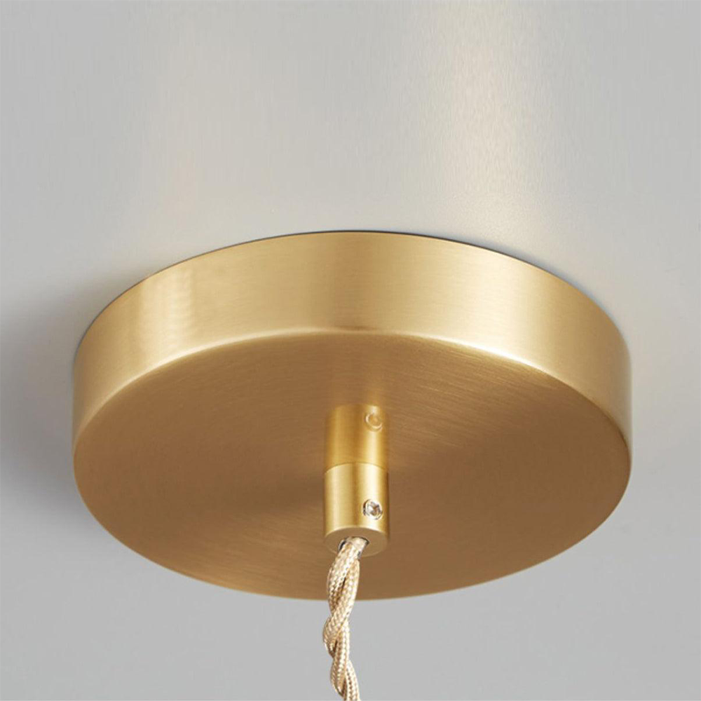 Ribbed Glass Retro Pendant