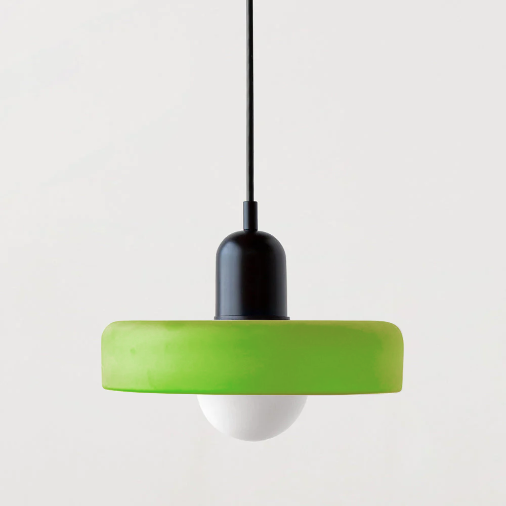 Colorful Bauhaus Glass Pendant
