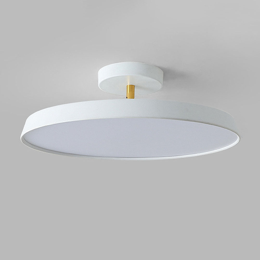 White Semi-Flush LED Light