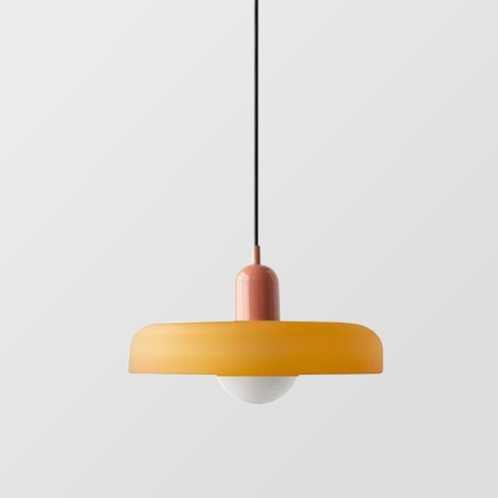 Colorful Bauhaus Glass Pendant