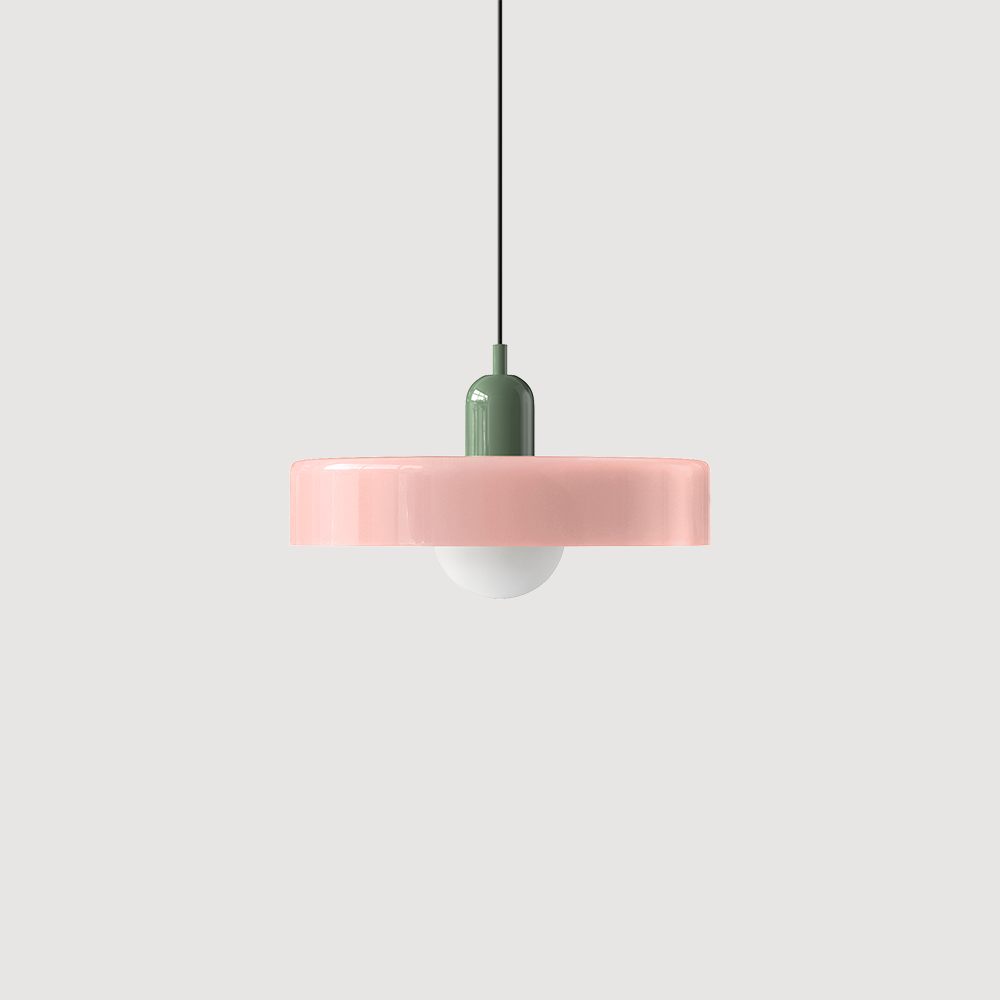 Colorful Bauhaus Glass Pendant