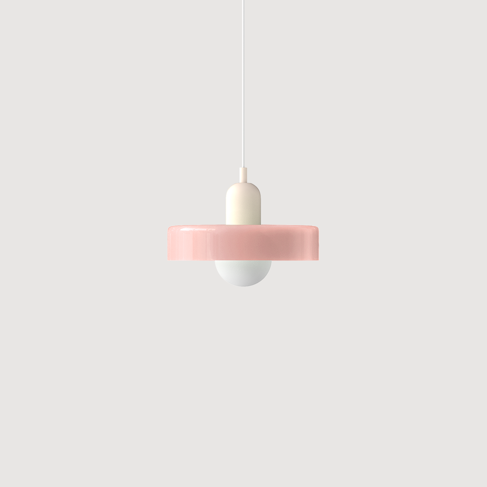 Colorful Bauhaus Glass Pendant