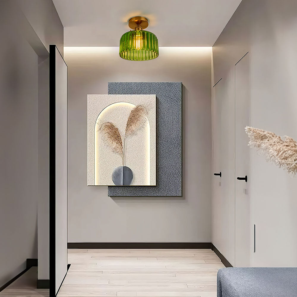 Vintage Style Semi-Flush Ceiling Fixture