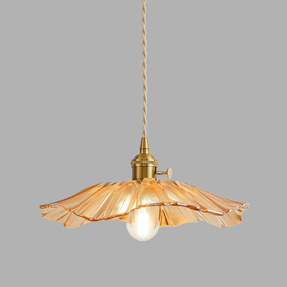 Retro Flower Glass Pendant Light