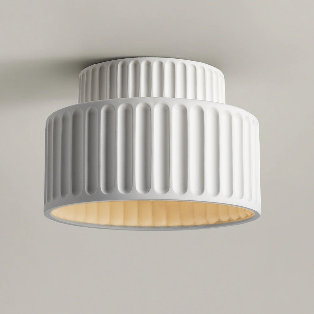 Vintage Fabric Drum Ceiling Lamp