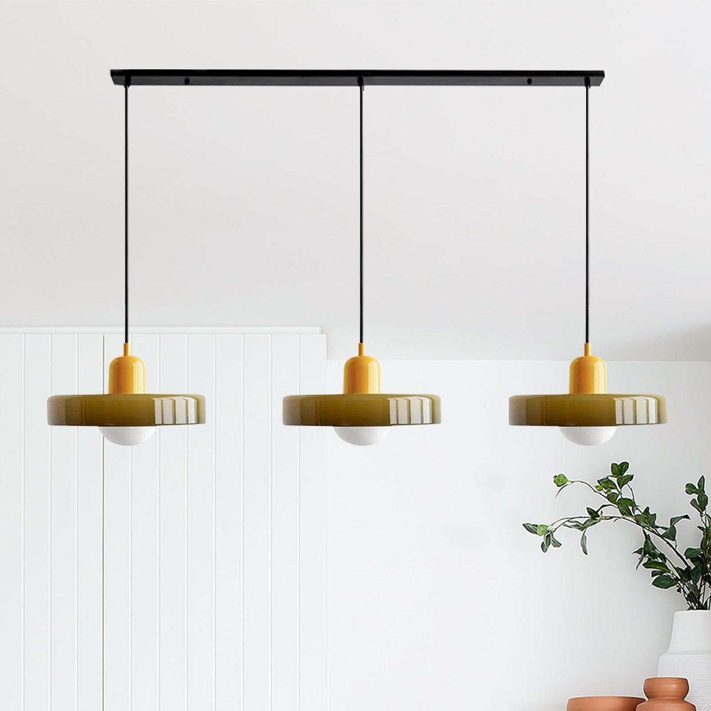 Sleek Glass Dining Lamp