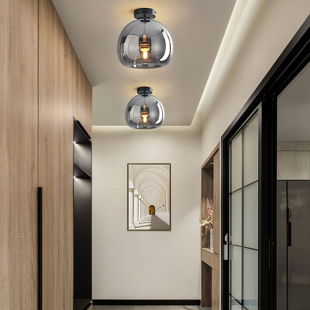 Retro Glass Shade Ceiling Light
