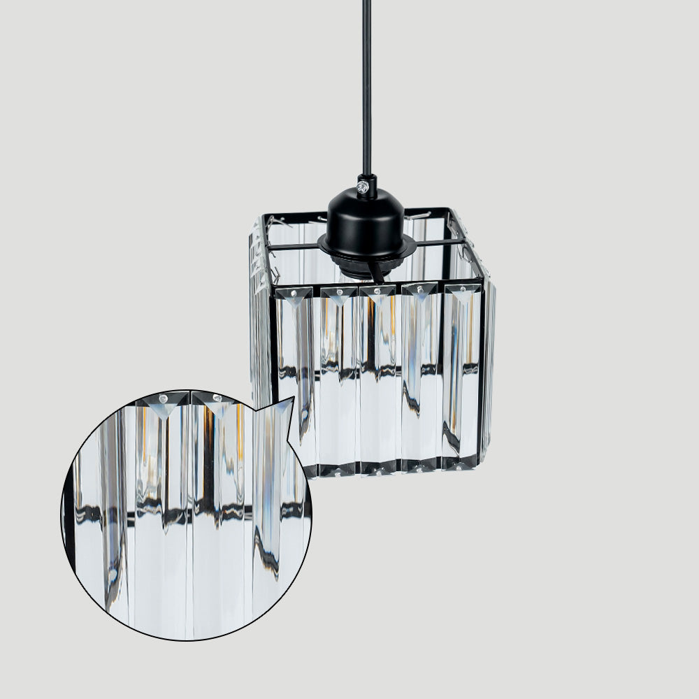 Black Multi-Head Glass Pendant