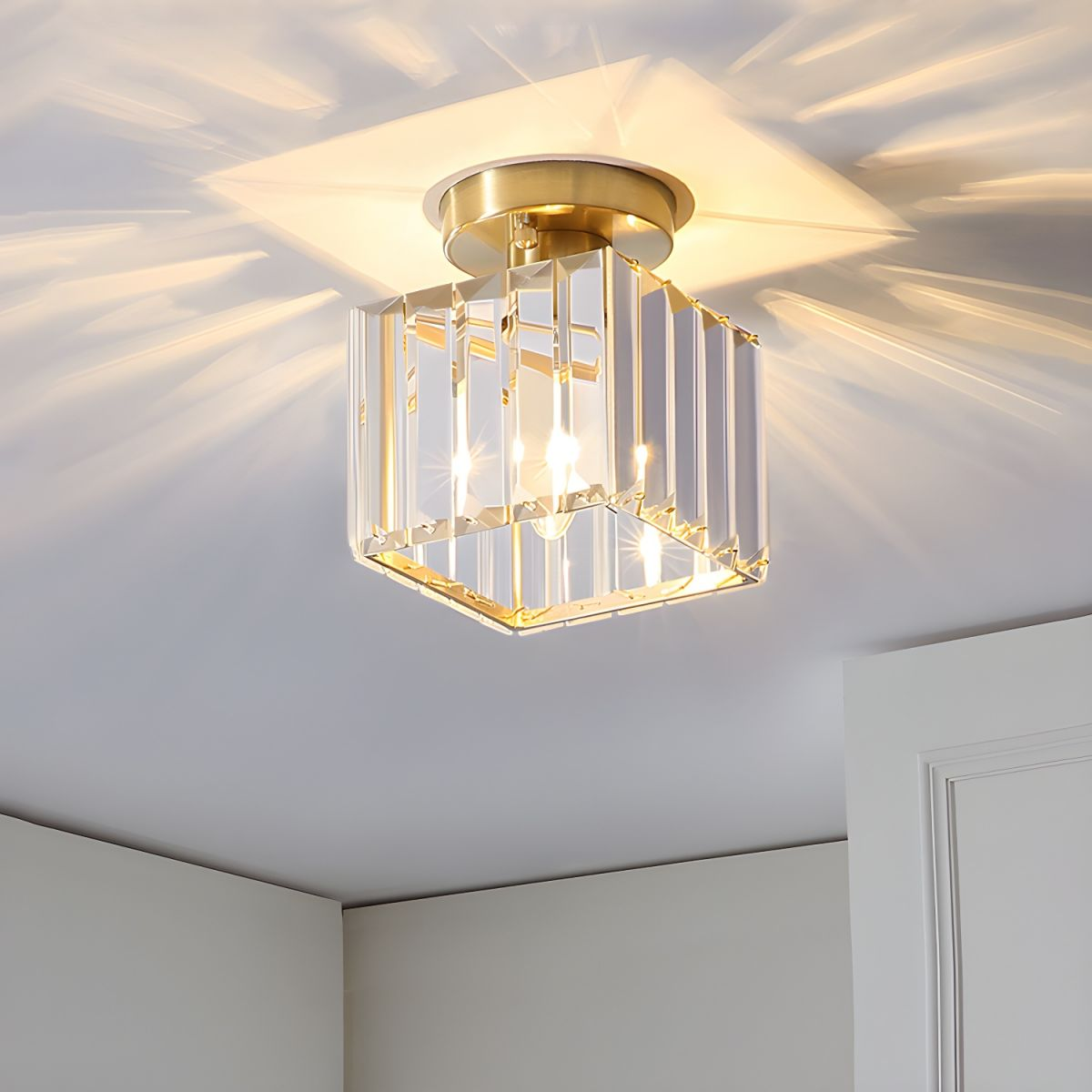 Set of 2 Crystal Ceiling Lights