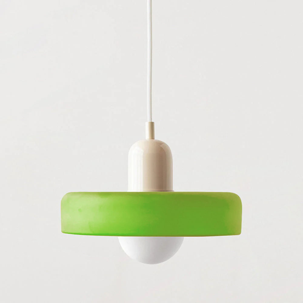 Colorful Bauhaus Glass Pendant