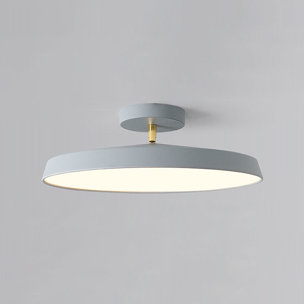 White Semi-Flush LED Light