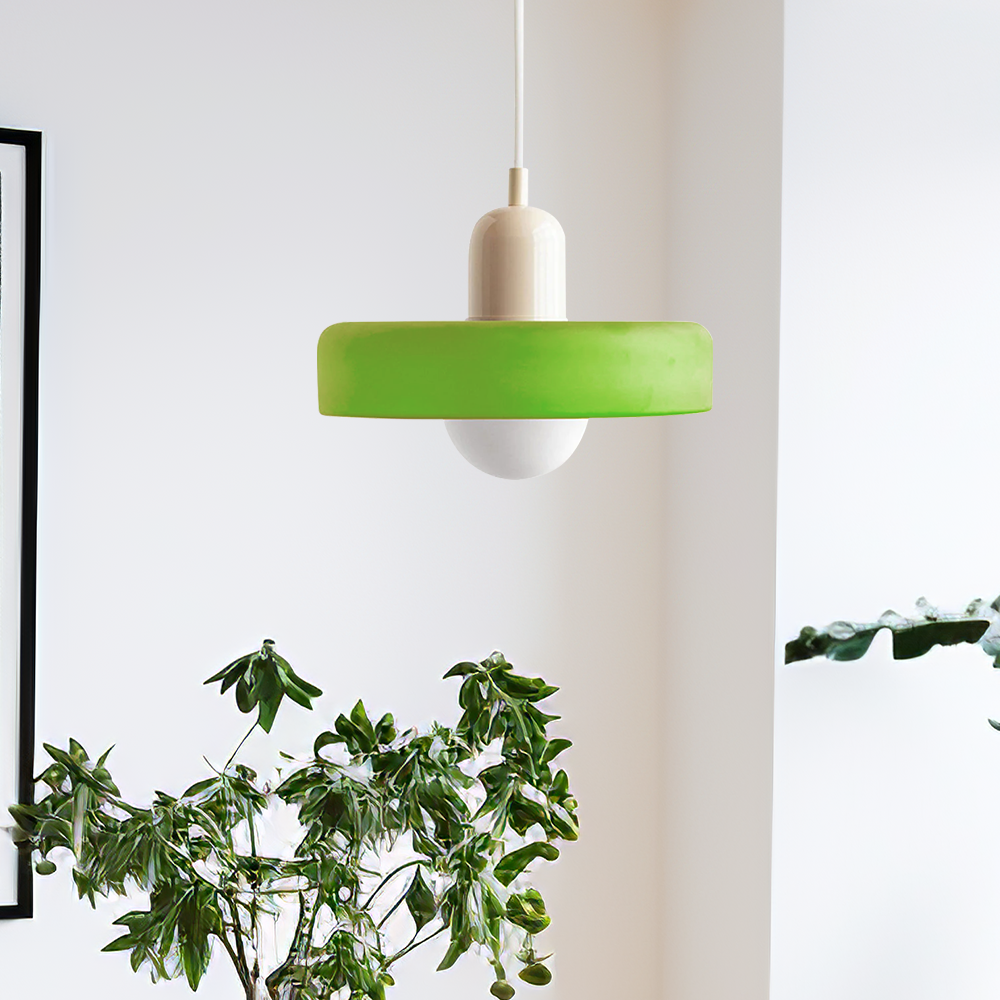 Colorful Bauhaus Glass Pendant