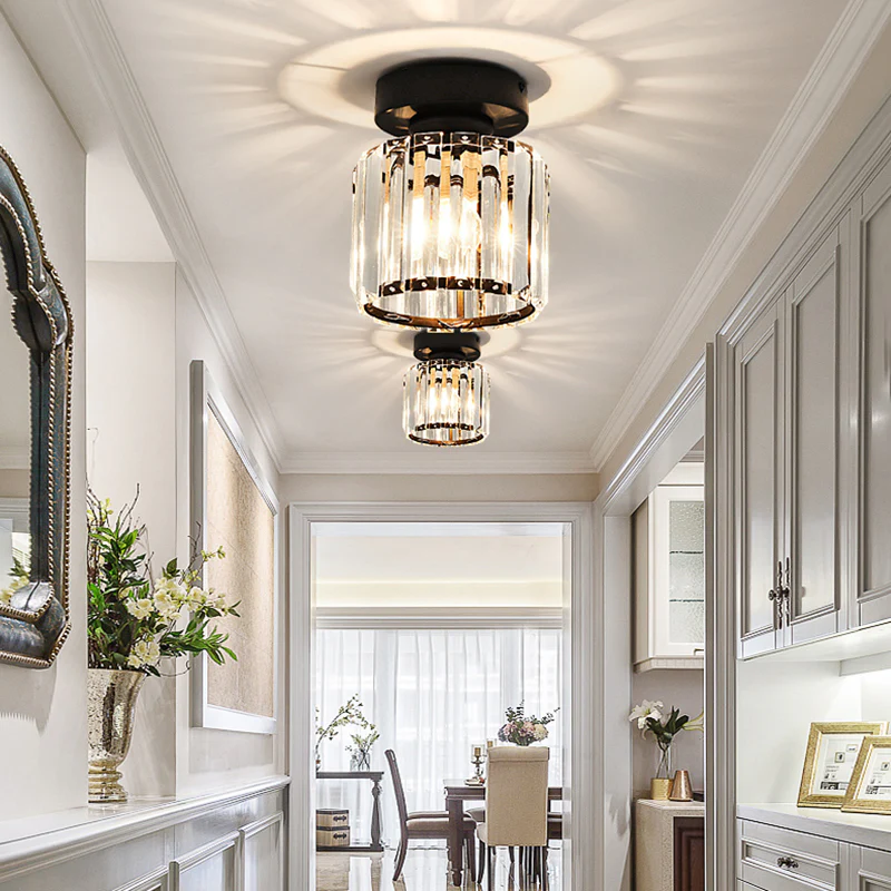 Set of 2 Crystal Ceiling Lights
