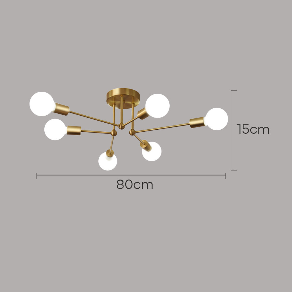 Gold Cluster Iron Ceiling Light