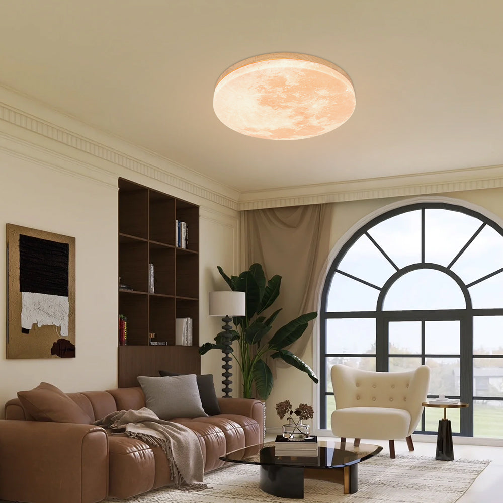 Moon-Inspired Art Deco Ceiling Light