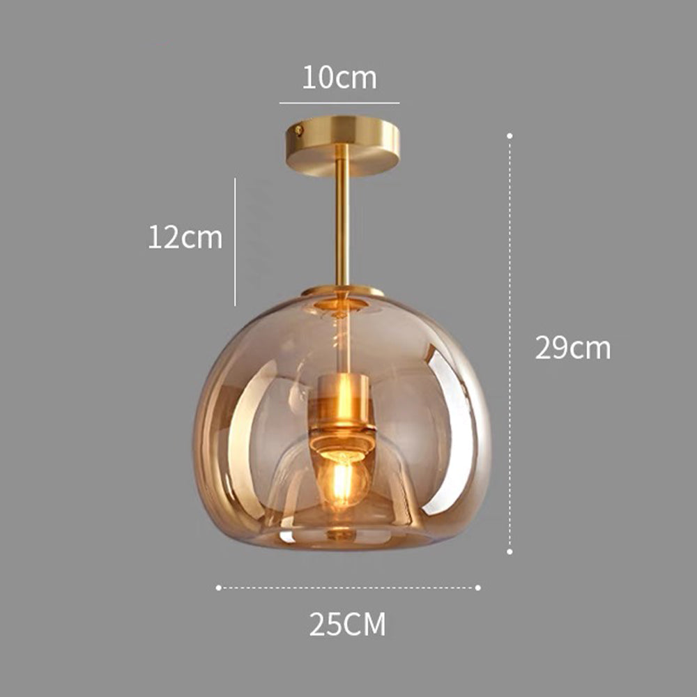 Retro Glass Shade Ceiling Light