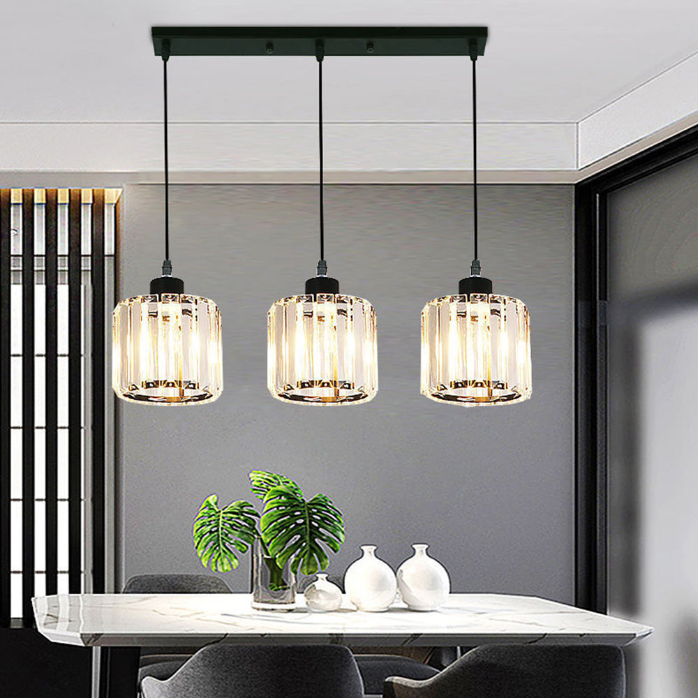 Black Multi-Head Glass Pendant