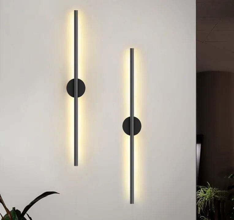 Slim Black LED Wall Sconce