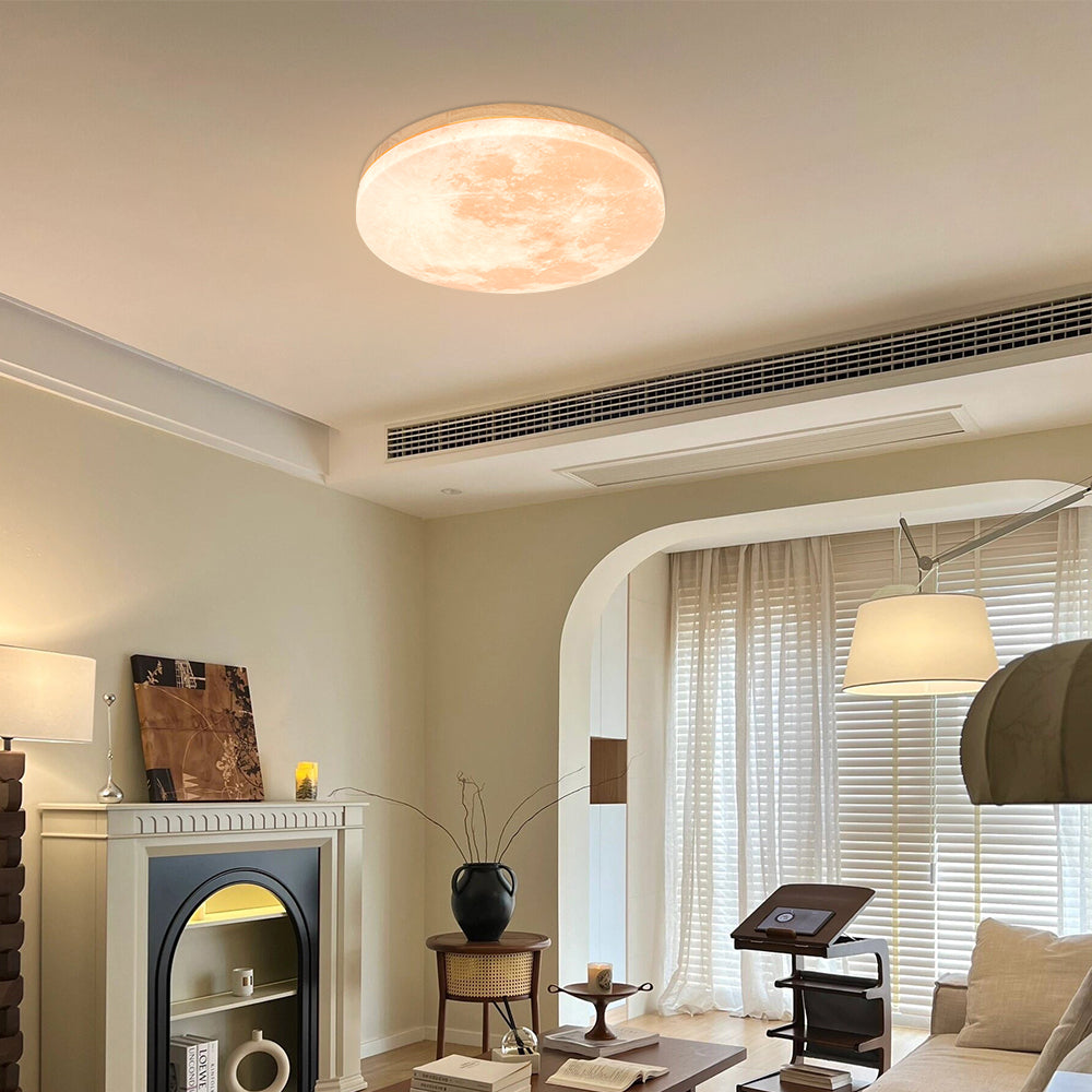 Moon-Inspired Art Deco Ceiling Light