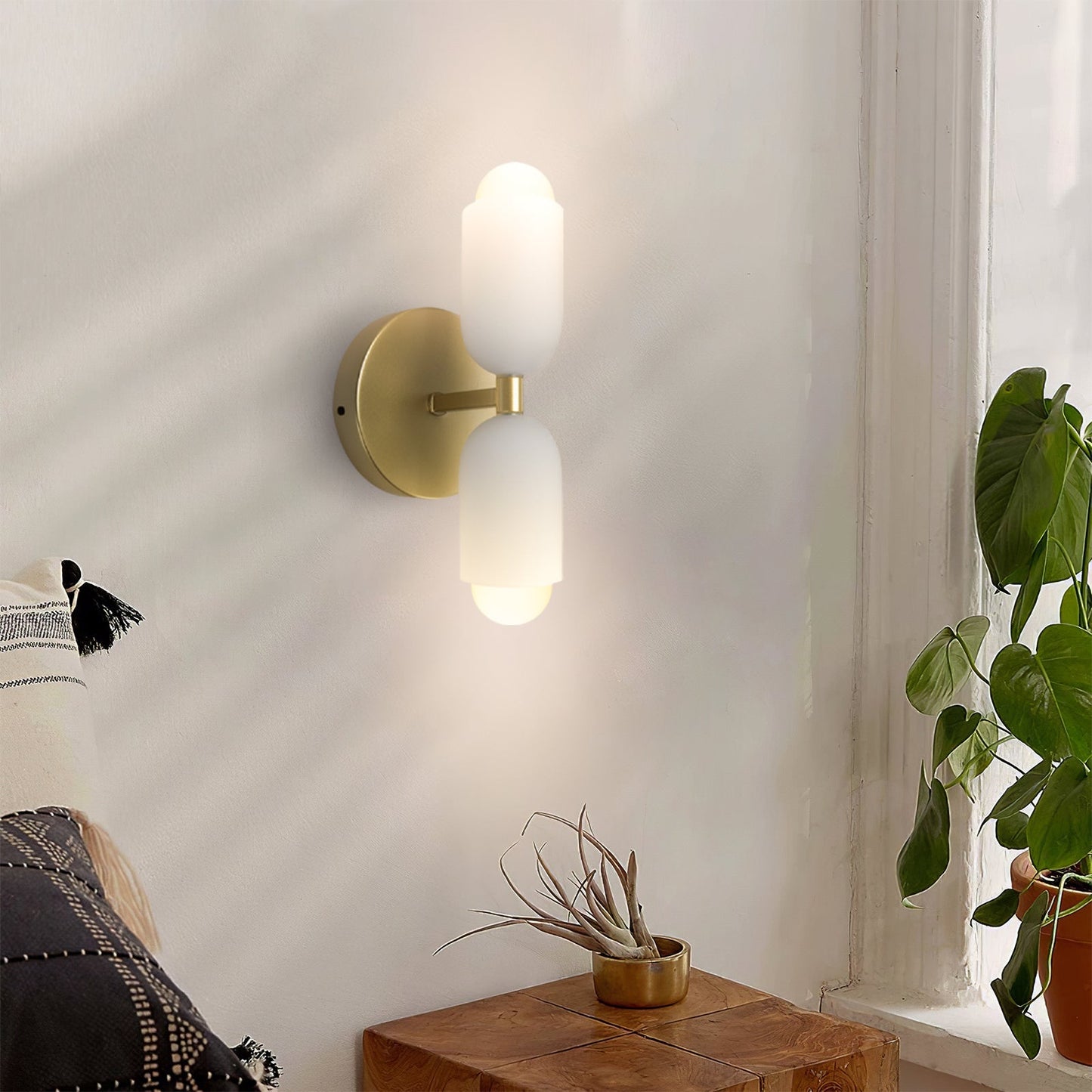 Modern Twin Head Wall Sconce