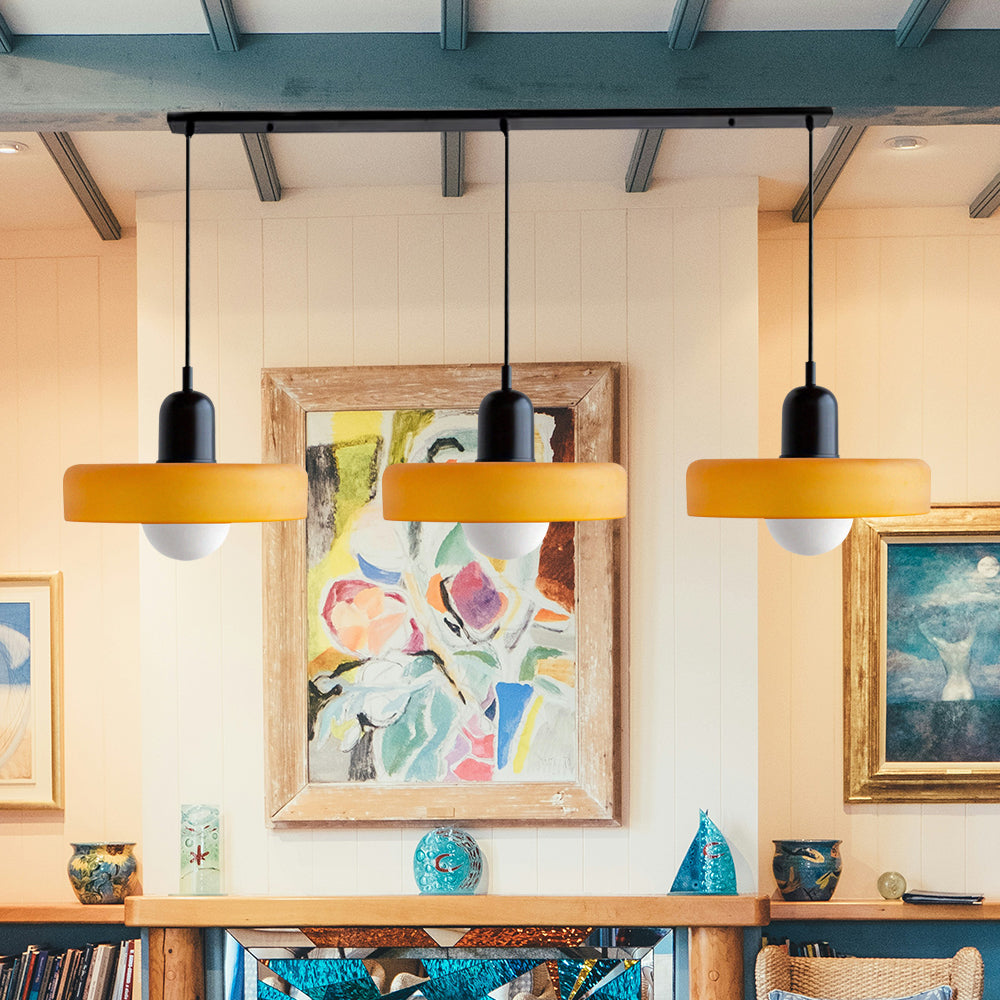 Triple Glass Pendant Light