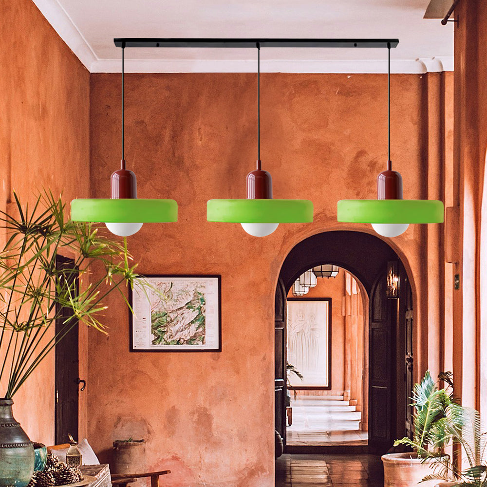 Triple Glass Pendant Light
