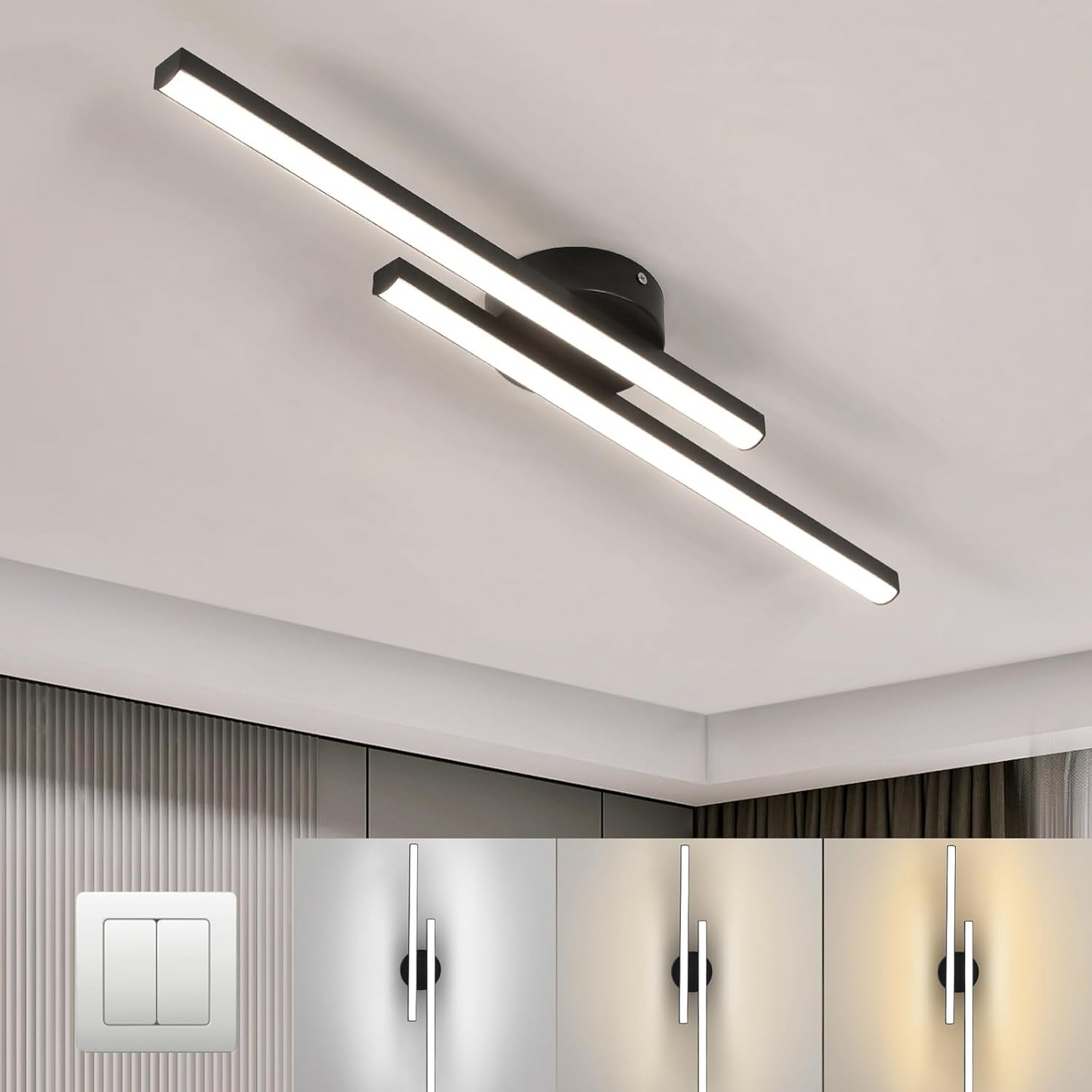 Elongated Aluminum LED Ceiling Light
