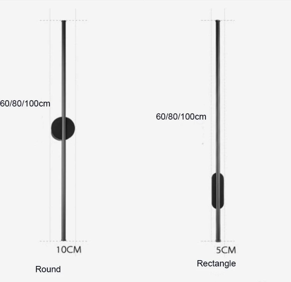 Slim Black LED Wall Sconce